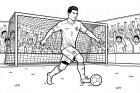 Fargeleggingsbilde fotballspiller