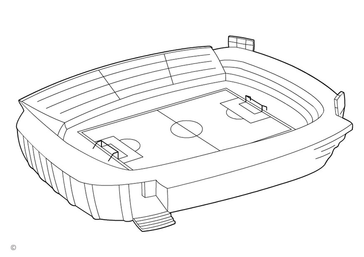 Bilde å fargelegge fotballstadion