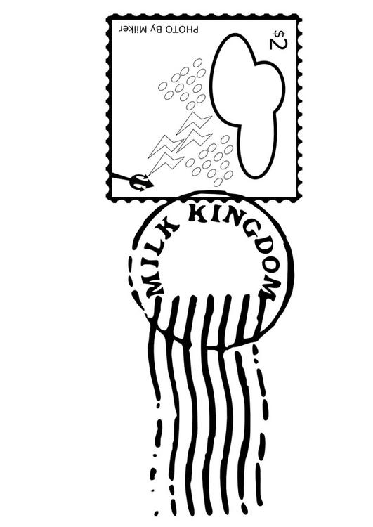 frimerke og poststempel