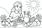 frukt og grønnsaker på en sommerdag