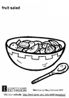 Fargeleggingsbilde fruktsalat