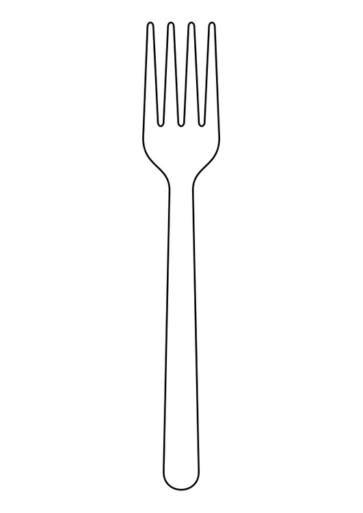 Bilde å fargelegge gaffel
