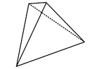 Bilde å fargelegge geometrisk figur - tetrahedron