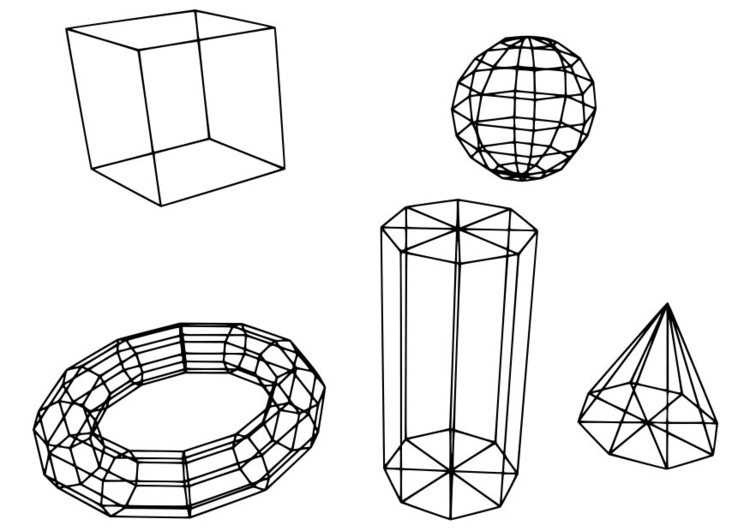 Bilde å fargelegge geometriske figurer