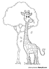 Bilder � fargelegge giraff