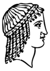 Bilde å fargelegge gresk frisyre