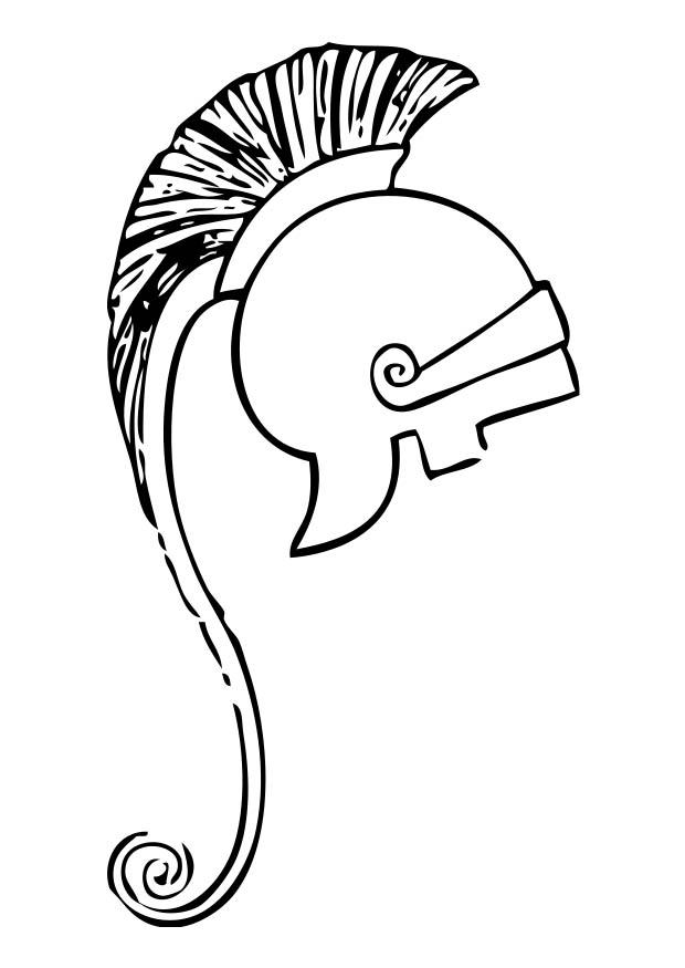 Bilde å fargelegge gresk hjelm
