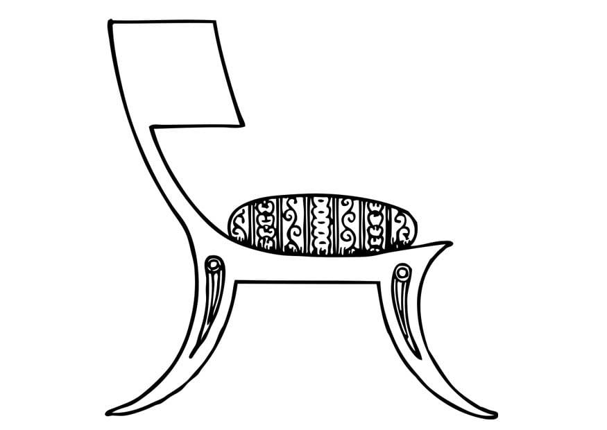 Bilde å fargelegge gresk stol