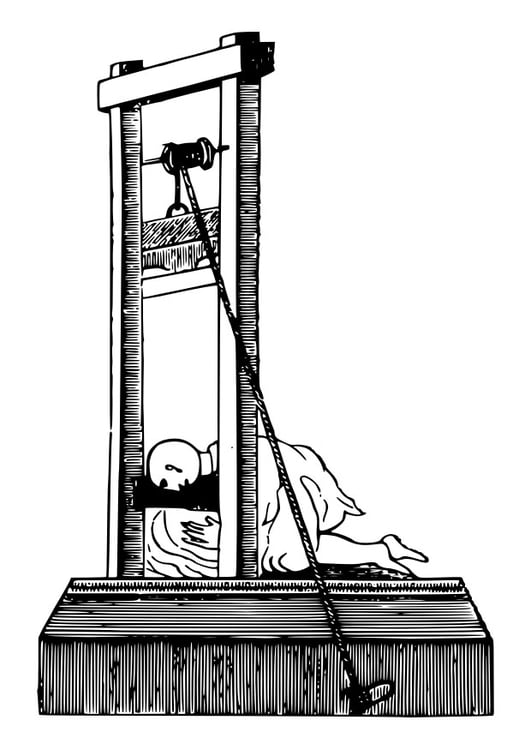 Bilde å fargelegge guillotine
