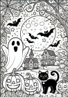 Bilde å fargelegge Halloween landskap