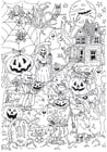 Bilder � fargelegge Halloween