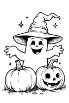 Halloween-spøkelse med gresskar