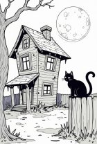Halloween svart katt