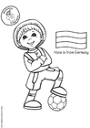 Bilder � fargelegge Hans med tysk flagg