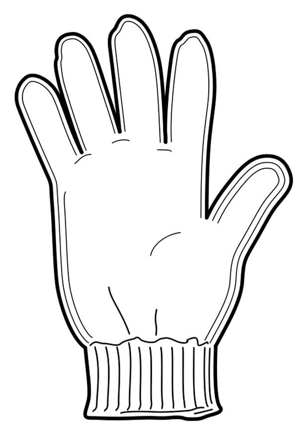 Bilde å fargelegge hanske
