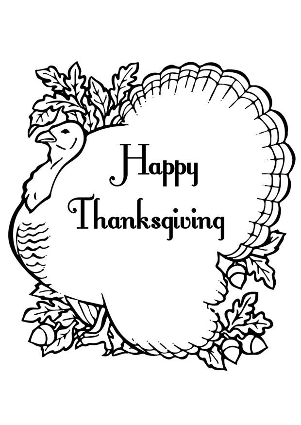 Bilde å fargelegge Happy Thanksgiving