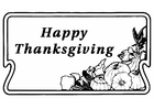 Bilder � fargelegge Happy Thanksgiving