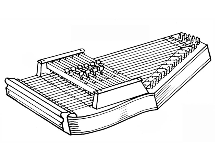 Bilde å fargelegge harpe