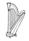 Bilde å fargelegge harpe