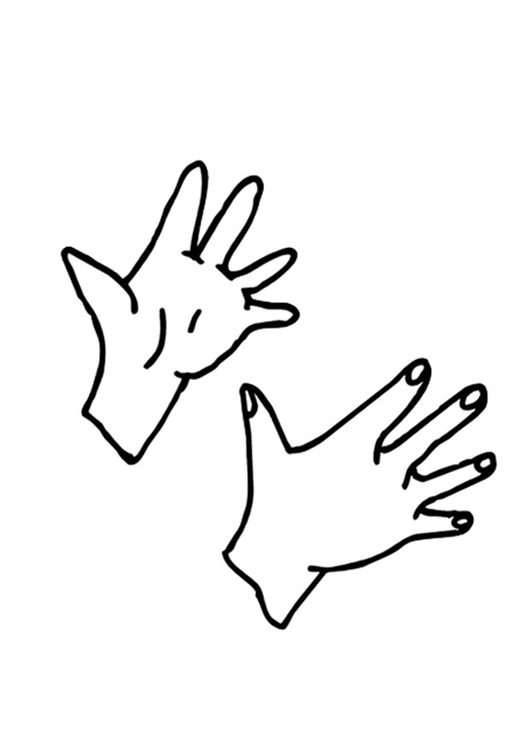 Bilde å fargelegge hender