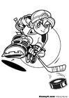 Fargeleggingsbilde hockey