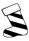 Fargeleggingsbilde julesokk