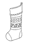 Fargeleggingsbilde julestrømpe