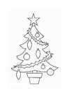 Bilde å fargelegge juletre