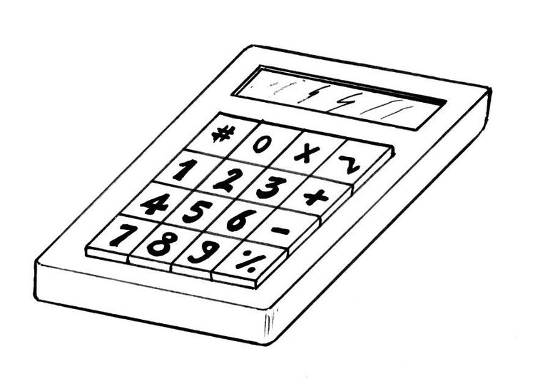 Bilde å fargelegge kalkulator