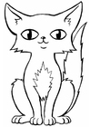 Fargeleggingsbilde katt