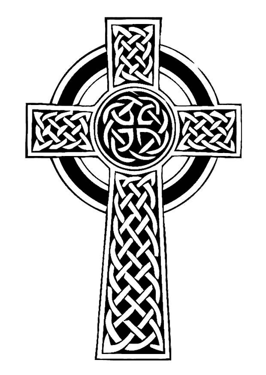 Bilde å fargelegge keltisk kors