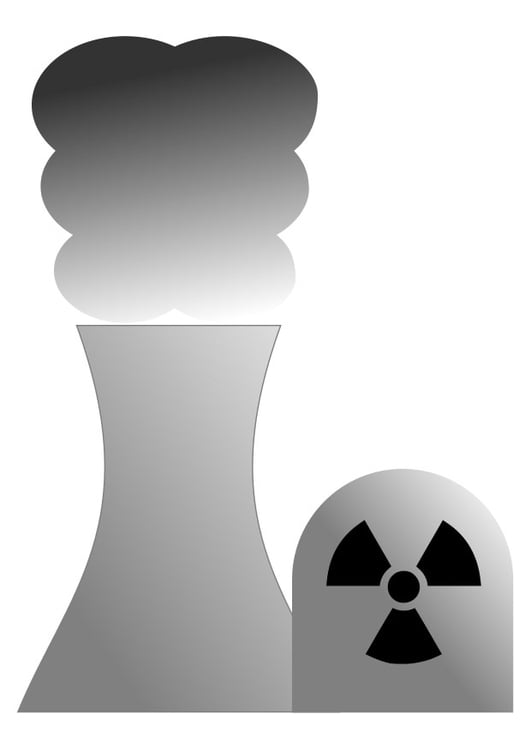 Bilde å fargelegge kjernekraftverk