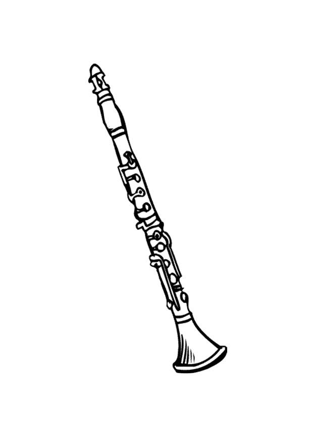 Bilde å fargelegge klarinett