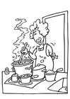 Bilder � fargelegge kokk