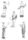 Bilde å fargelegge kvinner i antikkens Grekenland