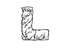 Bilde å fargelegge l-llama