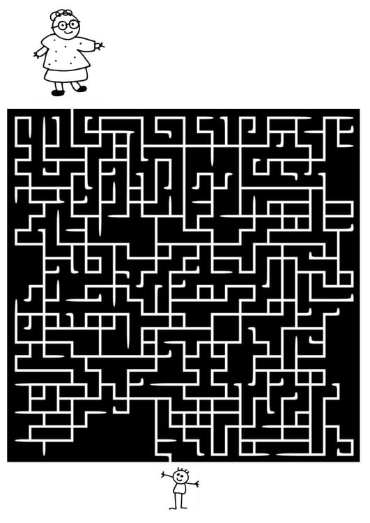 Bilde å fargelegge labyrint