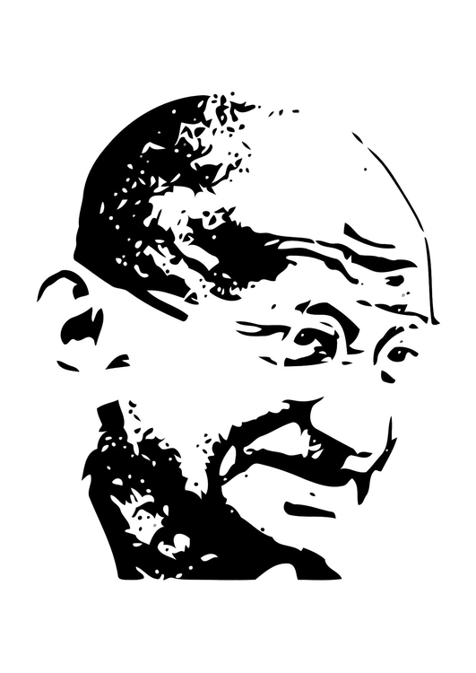Bilde å fargelegge Mahatma Gandhi