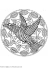 Fargeleggingsbilde mandala - 1802e