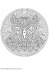 Fargeleggingsbilde mandala - 1802j