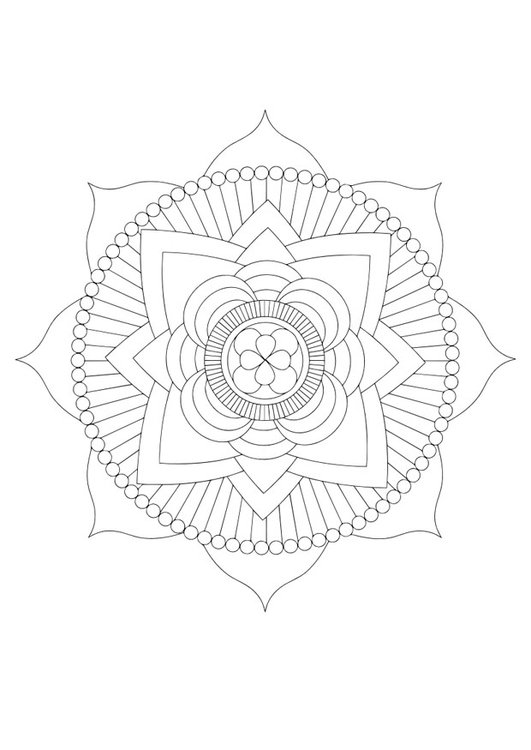 Bilde å fargelegge mandala - lotus