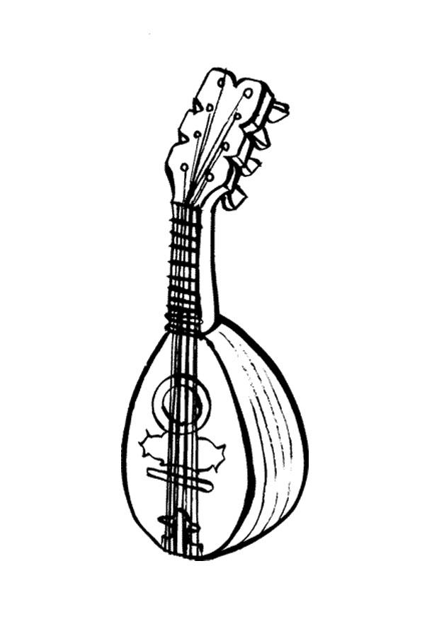 Bilde å fargelegge mandolin