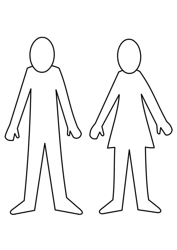Bilde å fargelegge mann og kvinne