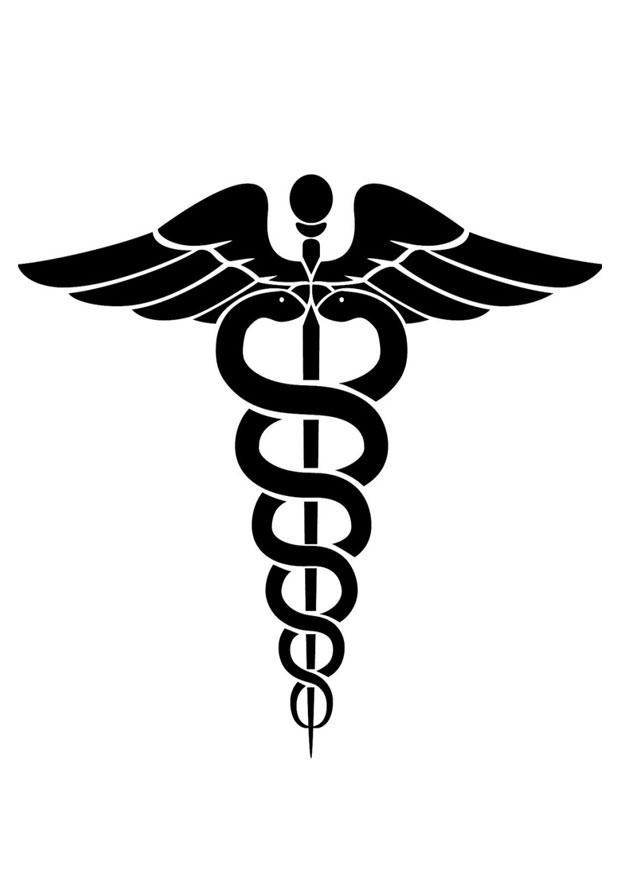Bilde å fargelegge medisinsk symbol