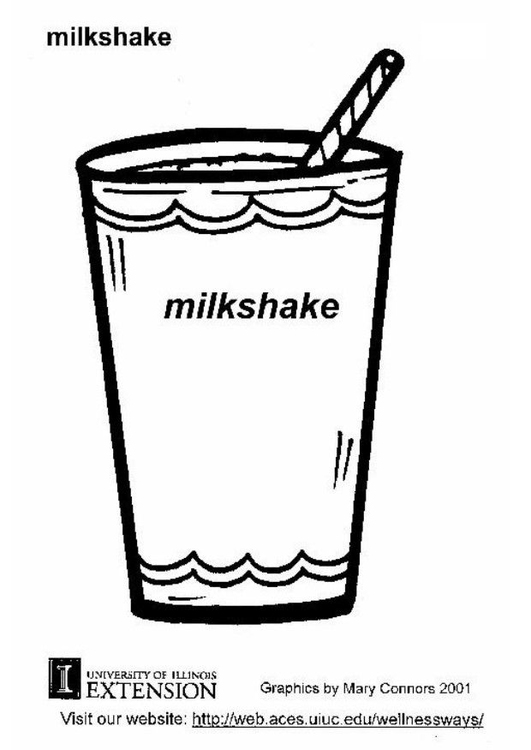 Bilde å fargelegge milkshake