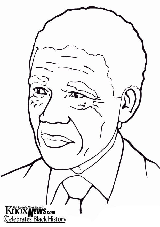 Bilde å fargelegge Nelson Mandela