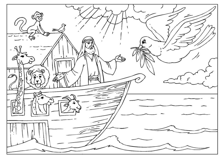 Bilde å fargelegge Noas ark