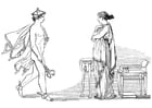 Bilder � fargelegge Odysseus - Hermes anbefaler Calypso frigjøring av Odysseus