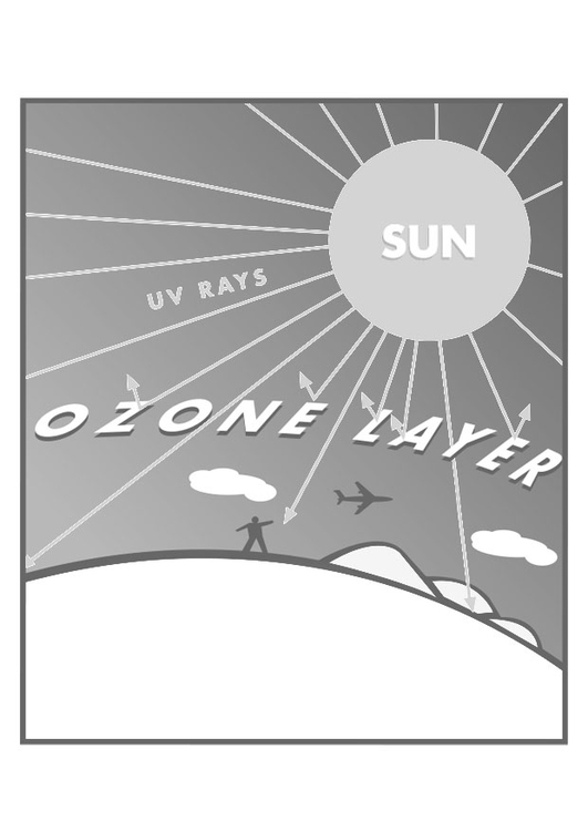 Bilde å fargelegge ozon