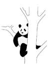 Bilder � fargelegge panda i et tre